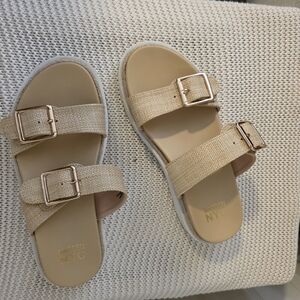 Tan Women's Flats by AN NY